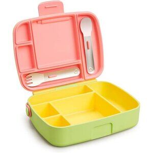Kids Bento Lunch Box with Utensils Toddler Food Container Preschool Travel
